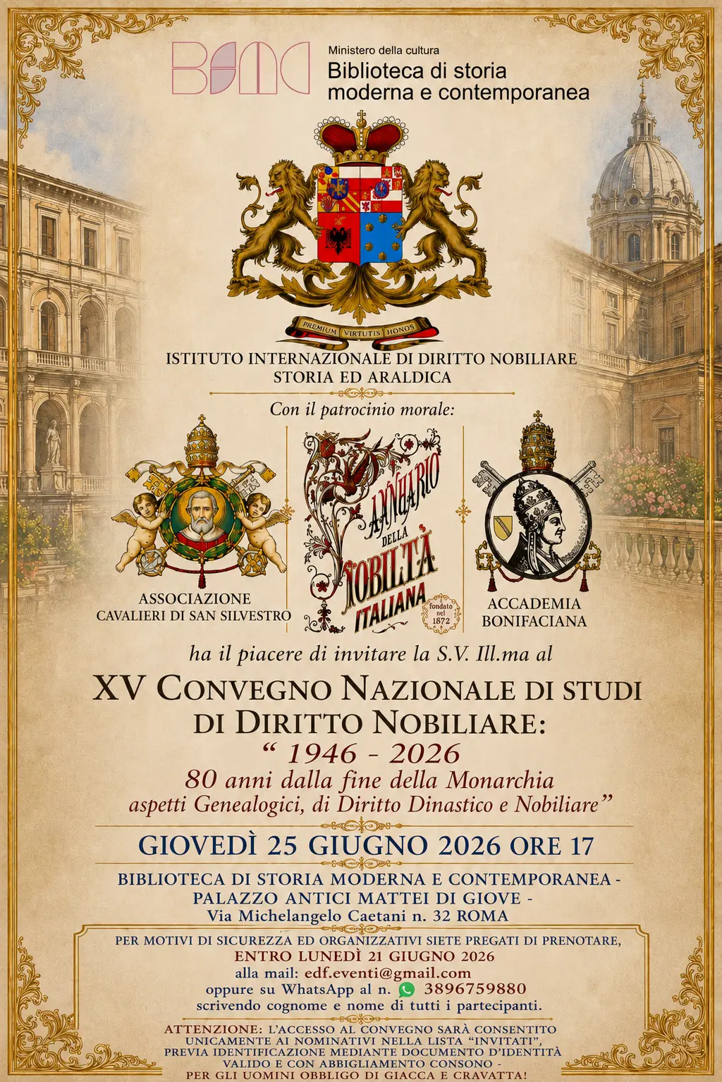XX Convegno Nazionale di Studi di Diritto Nobiliare